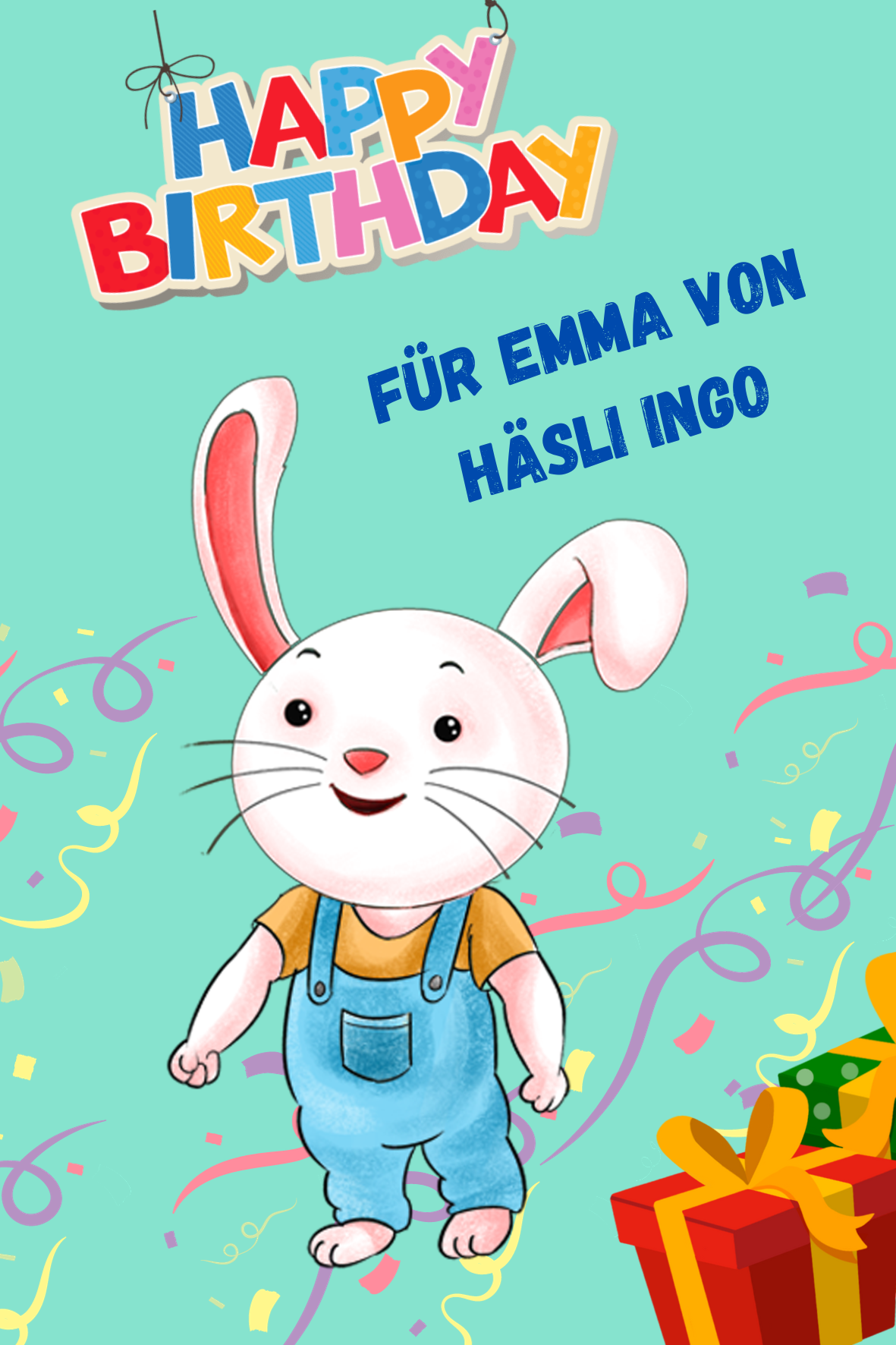 Persönliche Geburi Überraschung von Häsli Ingo