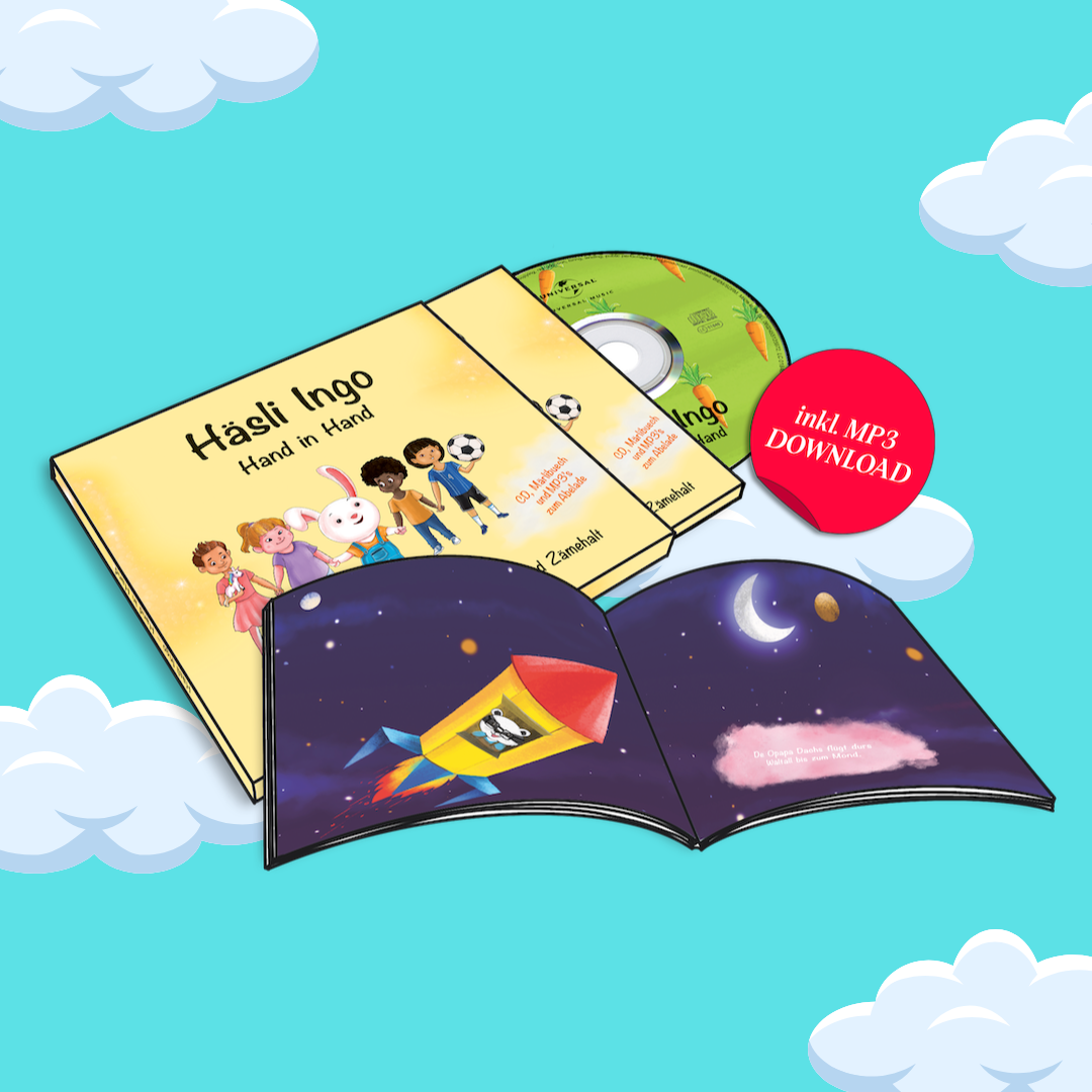 Hand in Hand das neue Häsli Ingo Album mit CD, Märlibuch, MP3's für Toniebox