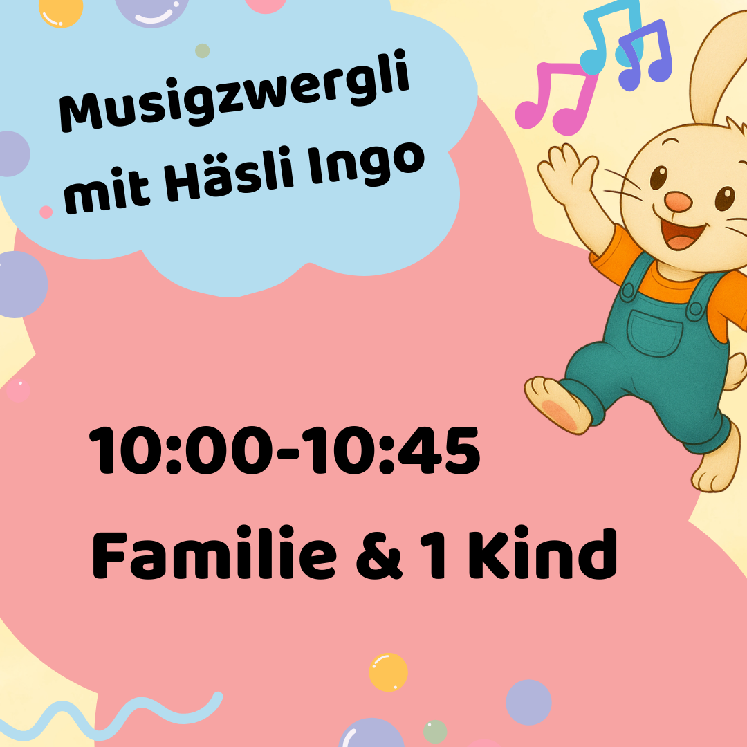MUSIGZWERGLI  HERBST/WINTER 2024 FREITAG TANZHAUS ZÜRICH 10:00-10:45